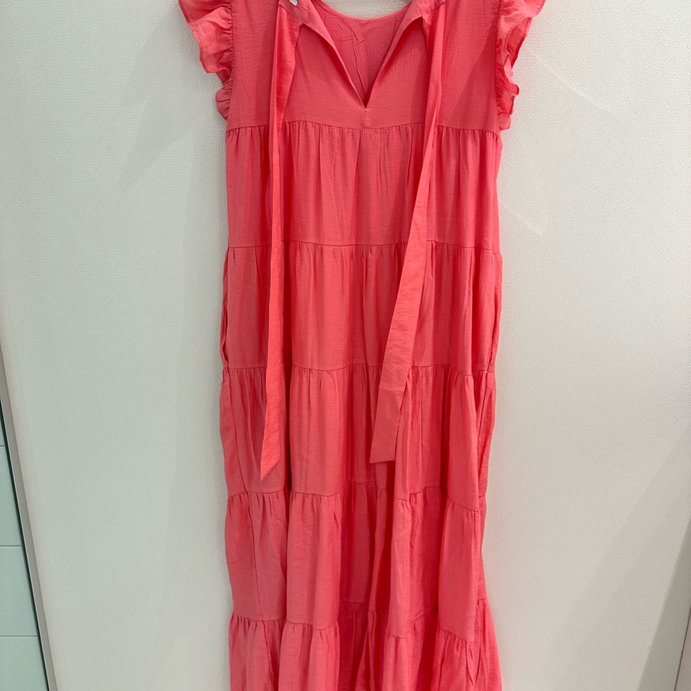 Pink Ruffled Women’s Dress - Picture 2 of 2